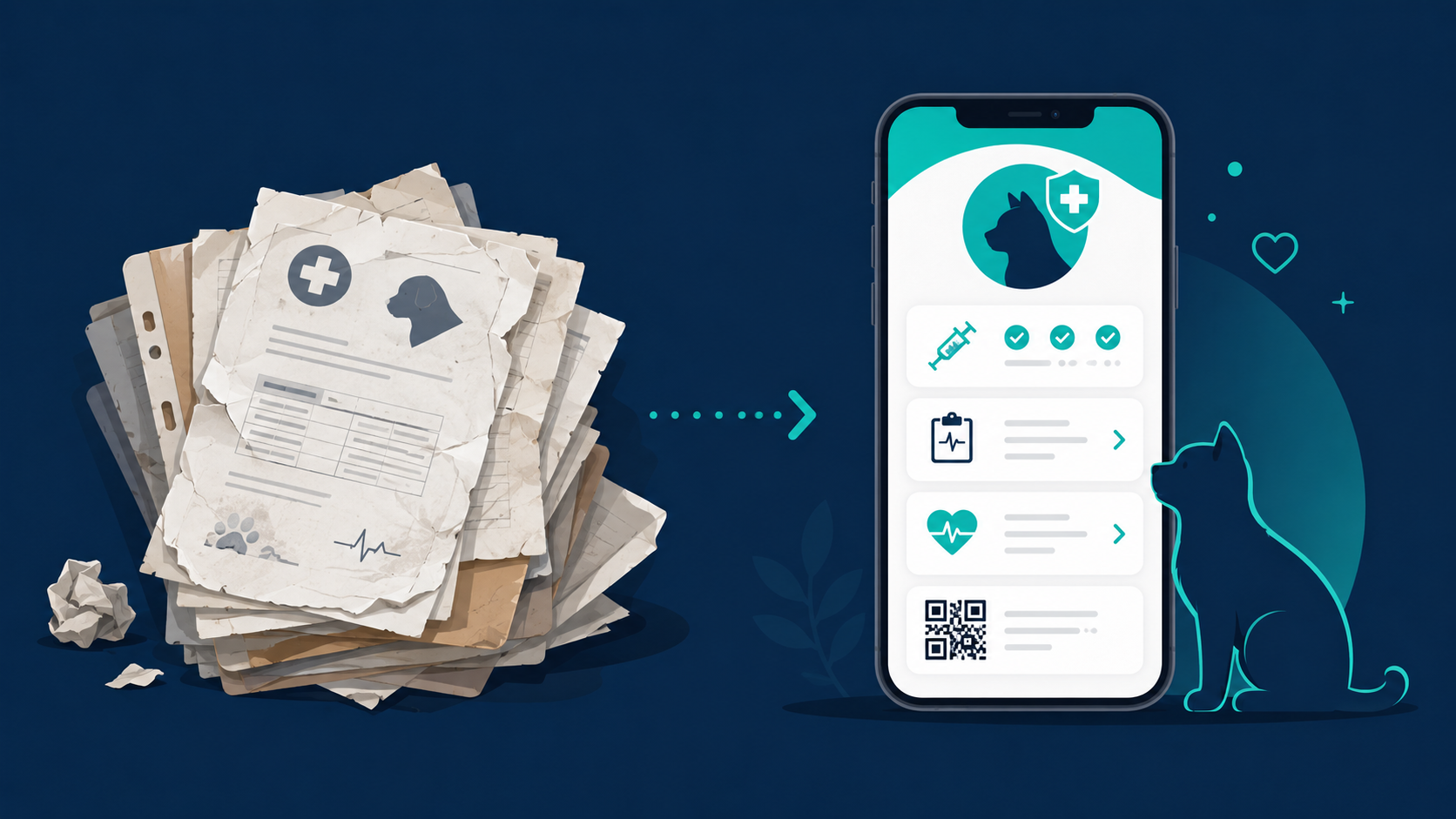 Historial veterinario digital vs papel para mascotas en Chile